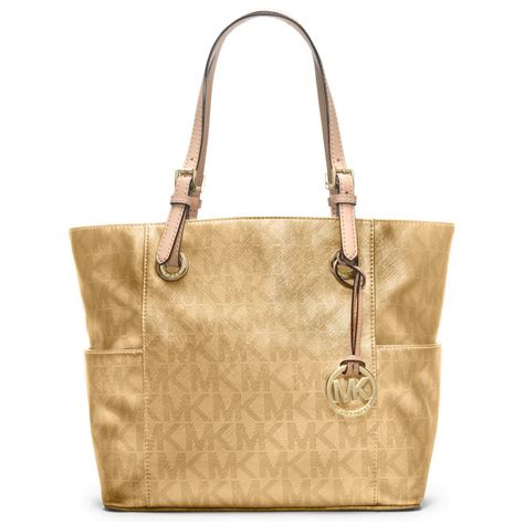 gold checker michael kors purse|Michael Kors gold tote handbags.